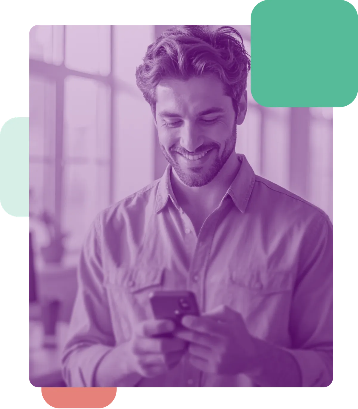 A person using the TaskForce application on a phone